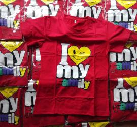 Thời trang áo gia đình - tôi yêu gia đình tôi